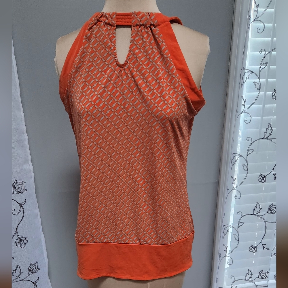 Banana Republic Orange Tan Halter Cutout Casual Summer Tank Tops Classic